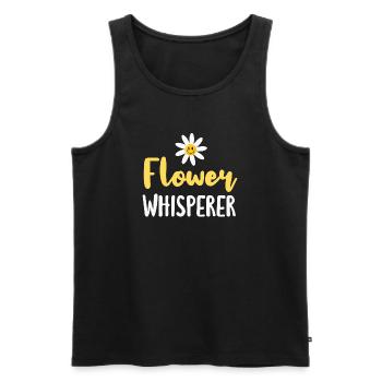 Blume Margarite Floristin - Männer Premium Bio Tank Top - Schwarz - Vorne - Michal (187cm)