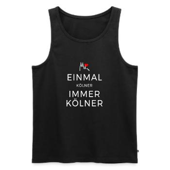 Köln Einmal Kölner Immer Kölner Karneval Kölsch - Männer Premium Bio Tank Top - Schwarz - Vorne - Michal (187cm)