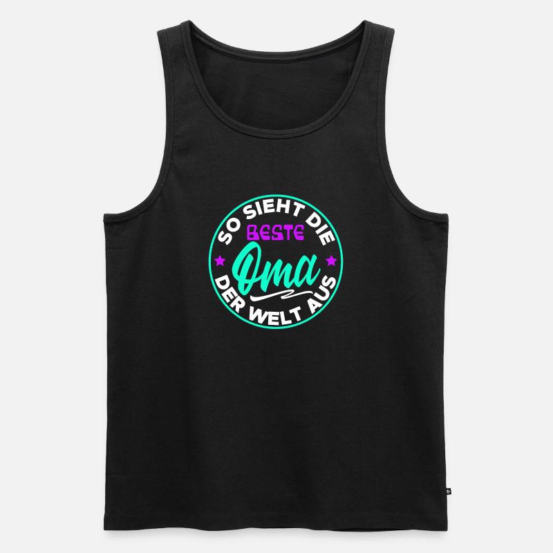 Beste Oma Statement Großmutter Großmama Seniorin - Männer Premium Bio Tank Top - Schwarz