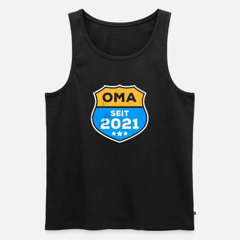 Seniorin Oma Großmutter Statement Ruhestand - Männer Premium Bio Tank Top - Schwarz