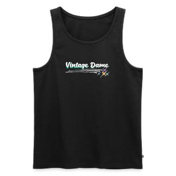 Vintage Großmutter Oma Seniorin Rentnerin Spruch - Männer Premium Bio Tank Top - Schwarz - Vorne - AI Model Male 178 light (178cm)