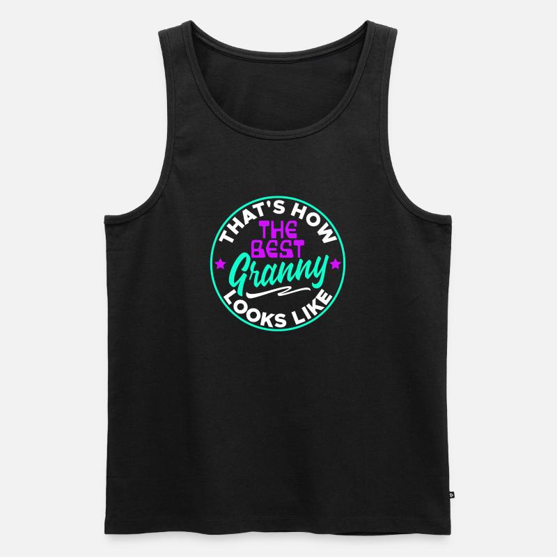 Cool Statement Beste Oma Enkelkind Großmutter - Männer Premium Bio Tank Top - Schwarz