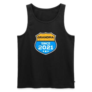 Großmutter Oma Statement Rentnerin Großmama - Männer Premium Bio Tank Top - Schwarz - Vorne - AI Model Male 178 light (178cm)