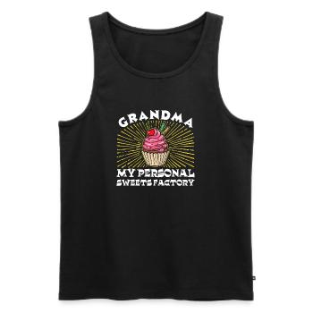 Statement Großmutter Humorvoll Oma Enkelkind - Männer Premium Bio Tank Top - Schwarz - Vorne - Michal (187cm)