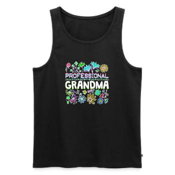 Großmama Spruch Großmutter Oma Ruhestand - Männer Premium Bio Tank Top - Schwarz - Vorne - AI Model Male 178 light (178cm)