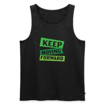 Keep Moving Forward Mental Health - Men's Premium Organic Tank Top - black - Front - AI Model Male 178 light (178cm)