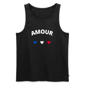 Amour - Débardeur bio Premium Homme - noir - Devant - Michal (187cm)