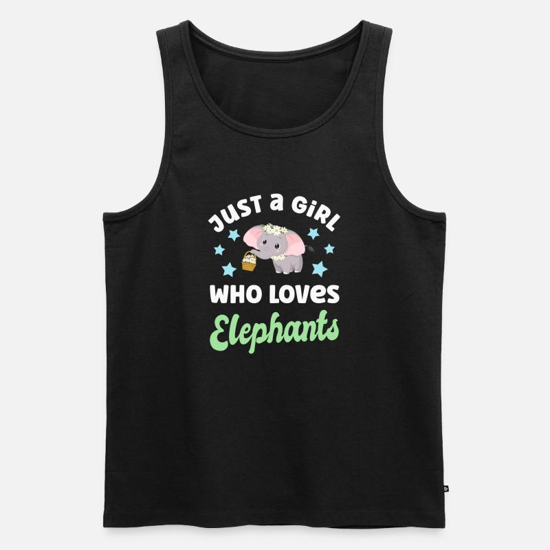 Elefant Elefanten - Männer Premium Bio Tank Top - Schwarz