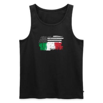 Stars and Tricolore Fusion - Men's Premium Organic Tank Top - black - Front - Michal (187cm)