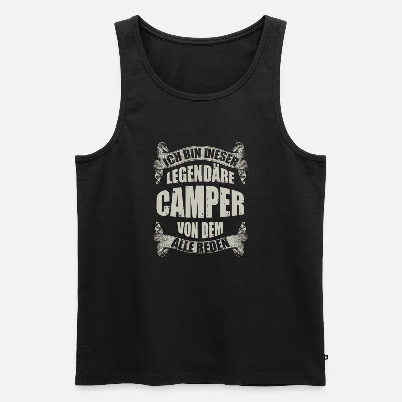 Legendärer Camper Spruch - Männer Premium Bio Tank Top - Schwarz