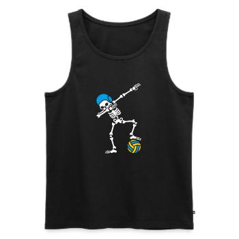 Dab dabbing Skelett Wasserball waterpolo Halloween - Männer Premium Bio Tank Top - Schwarz - Vorne - Michal (187cm)