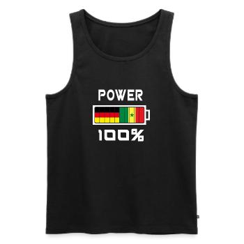 Germany and Senegal Power 100% - Men's Premium Organic Tank Top - black - Front - AI Model Male 178 light (178cm)