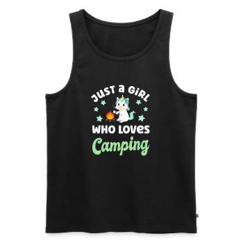 Camping Campen - Männer Premium Bio Tank Top - Schwarz - Vorne - Michal (187cm)