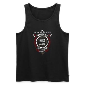 50. Geburtstag Whiskey Whisky - Männer Premium Bio Tank Top - Schwarz - Vorne - Michal (187cm)