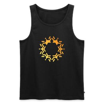 Schneeflocke Symbol Schnee Stern Logo icon - Männer Premium Bio Tank Top - Schwarz - Vorne - AI Model Male 178 light (178cm)
