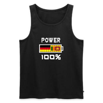 Deutschland und Sri Lanka Power 100% - Männer Premium Bio Tank Top - Schwarz - Vorne - AI Model Male 178 light (178cm)
