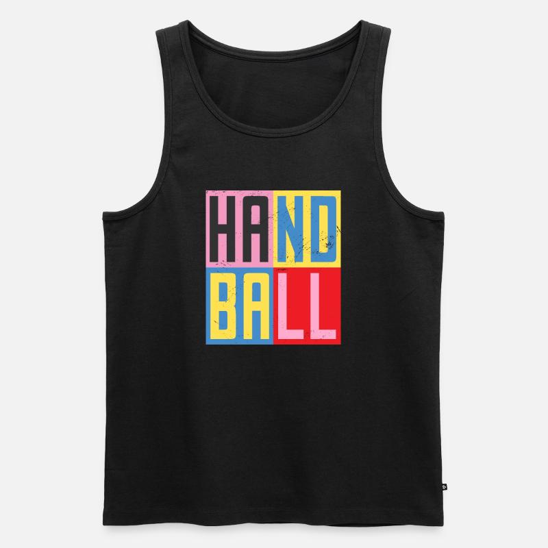 Handball Design - Männer Premium Bio Tank Top - Schwarz