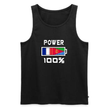 Eritrea and France are in power - Men's Premium Organic Tank Top - black - Front - AI Model Male 178 light (178cm)