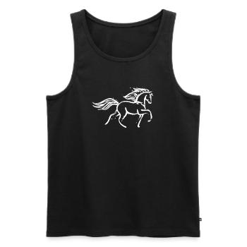 Gallop Horse love Horse fool Icelandic horses Horses - Men's Premium Organic Tank Top - black - Front - AI Model Male 178 light (178cm)
