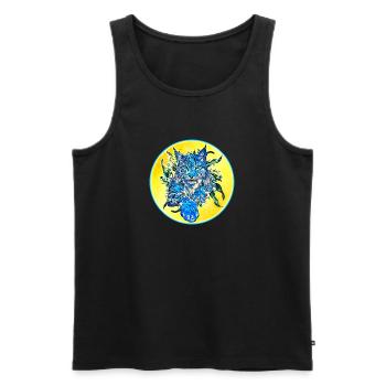 Luchs Katze in Freiheit eine Wild Katze - Männer Premium Bio Tank Top - Schwarz - Vorne - AI Model Male 178 light (178cm)