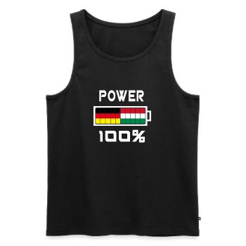 Deutschland und Ungarn Power 100% - Männer Premium Bio Tank Top - Schwarz - Vorne - Michal (187cm)