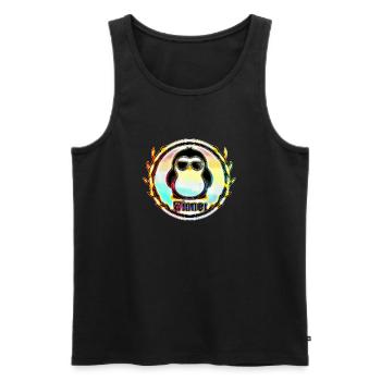 The penguin as a winner - Men's Premium Organic Tank Top - black - Front - AI Model Male 178 light (178cm)