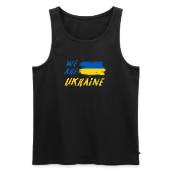 nous sommes l'Ukraine - Débardeur bio Premium Homme - noir - Devant - AI Model Male 178 light (178cm)