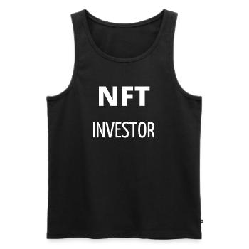 NFT investor - Men's Premium Organic Tank Top - black - Front - AI Model Male 178 light (178cm)
