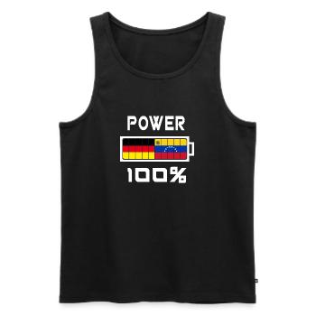 Deutschland und Venezuela Power 100% - Männer Premium Bio Tank Top - Schwarz - Vorne - Michal (187cm)