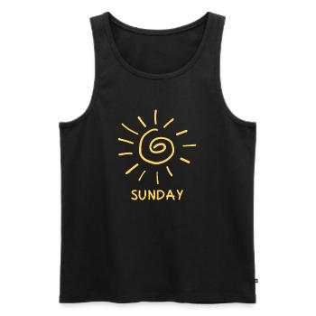 Sunny Spiral Sun Sunday Handgezeichnetes Tee - Männer Premium Bio Tank Top - Schwarz - Vorne - AI Model Male 178 light (178cm)