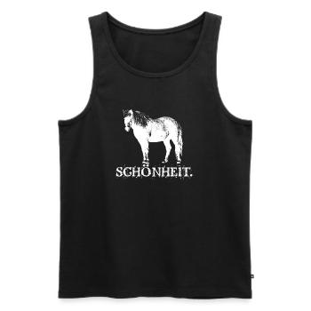Vintage Pferde Islandpferde Spruch Pferdenarr - Männer Premium Bio Tank Top - Schwarz - Vorne - Michal (187cm)