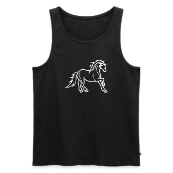 Icelandic Horses Foals Horse Love Gallop Horses - Men's Premium Organic Tank Top - black - Front - AI Model Male 178 light (178cm)