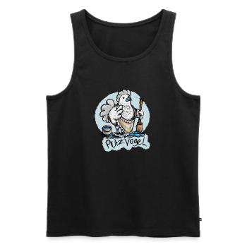 Mein Putzvogel - Männer Premium Bio Tank Top - Schwarz - Vorne - AI Model Male 178 light (178cm)