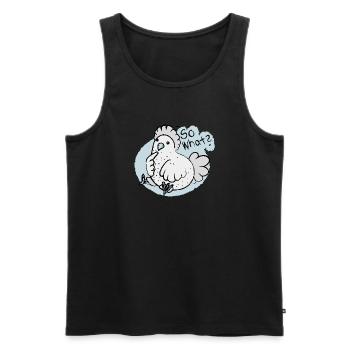 so what ? - Männer Premium Bio Tank Top - Schwarz - Vorne - AI Model Male 178 light (178cm)