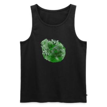 außergewöhnliche Tieroutfits, Katta Palmblätter - Männer Premium Bio Tank Top - Schwarz - Vorne - Michal (187cm)