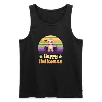 Halloween Vampir Dracula - Männer Premium Bio Tank Top - Schwarz - Vorne - AI Model Male 178 light (178cm)