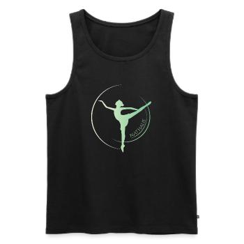 Nathalie Tanz Shirt - Männer Premium Bio Tank Top - Schwarz - Vorne - Michal (187cm)