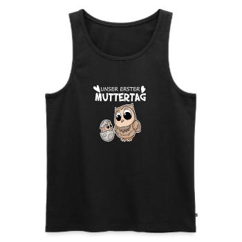 Muttertag Geschenk - Unser erster Muttertag - Männer Premium Bio Tank Top - Schwarz - Vorne - Michal (187cm)