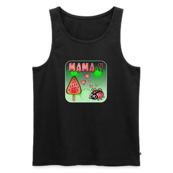 Watermelon Ice Cream - SUMMER LADYBUG - Men's Premium Organic Tank Top - black - Front - AI Model Male 178 light (178cm)