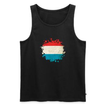 Blob drapeaux Luxembourg - Débardeur bio Premium Homme - noir - Devant - Michal (187cm)