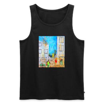 Legends - Men's Premium Organic Tank Top - black - Front - AI Model Male 178 light (178cm)