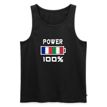 Italy and France are in power - Men's Premium Organic Tank Top - black - Front - Michal (187cm)