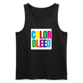 ColorBleed - Männer Premium Bio Tank Top - Schwarz - Vorne - AI Model Male 178 light (178cm)