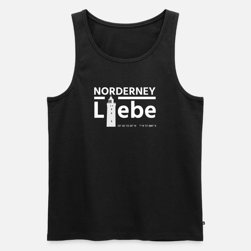 Norderney Liebe - Männer Premium Bio Tank Top - Schwarz
