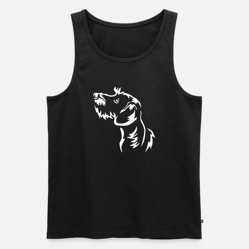 Dackel Kopf "Black Edition" - Männer Premium Bio Tank Top - Schwarz