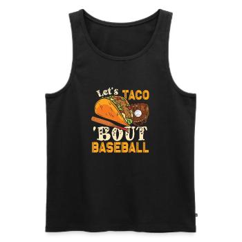 Let's Taco Bout Baseball - Men's Premium Organic Tank Top - black - Front - Michal (187cm)