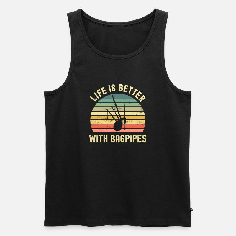 Dudelsack - Männer Premium Bio Tank Top - Schwarz