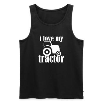 tractor Traktor Liebe Symbol Farm Bauernhof Bauer - Männer Premium Bio Tank Top - Schwarz - Vorne - AI Model Male 178 light (178cm)