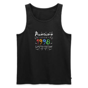 1998 - Born 1998 - Fantastic since 1998 - Men's Premium Organic Tank Top - black - Front - AI Model Male 178 light (178cm)