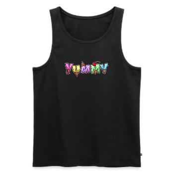 Eis Lecker Süßigkeiten Spruch Nachspeise Naschen - Männer Premium Bio Tank Top - Schwarz - Vorne - AI Model Male 178 light (178cm)